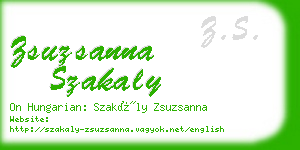 zsuzsanna szakaly business card